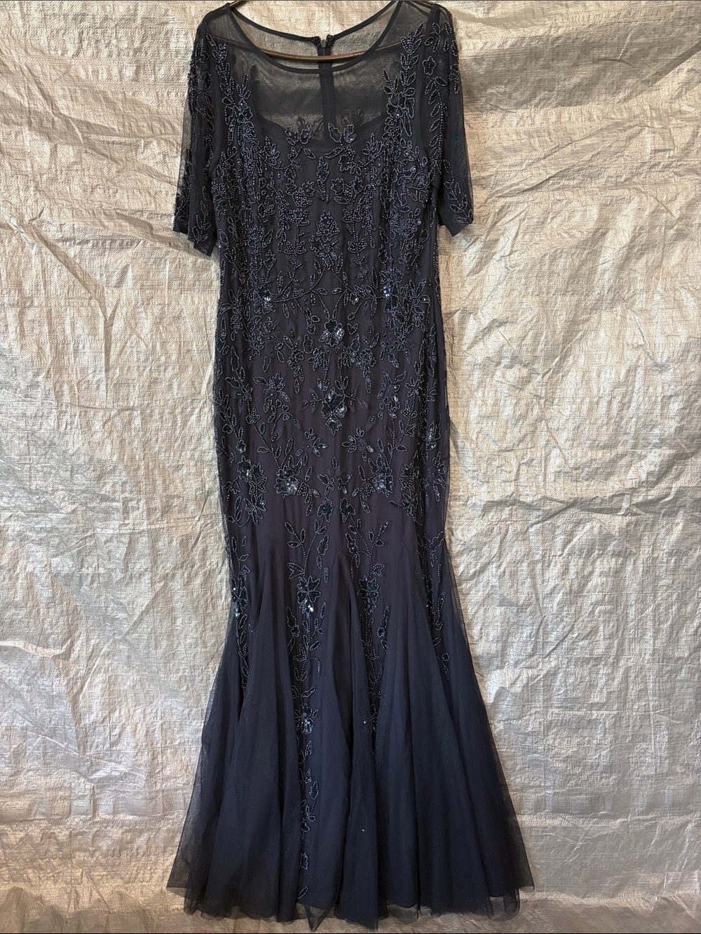 Elegant Black Beaded Evening Gown - Women's Formal Dress